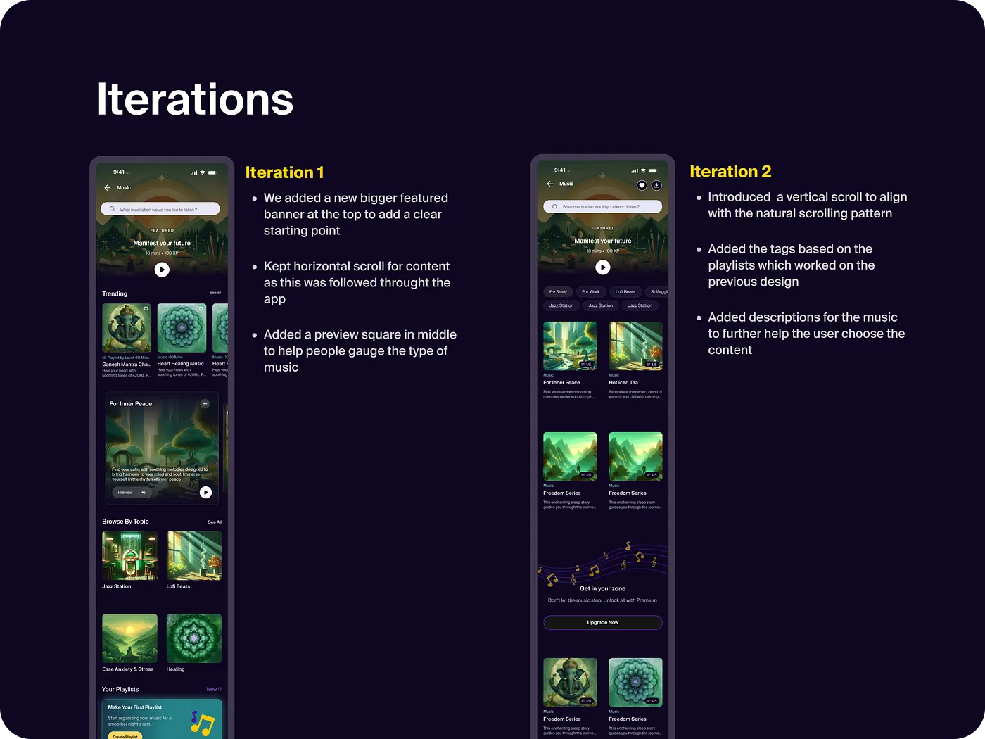 Design iterations